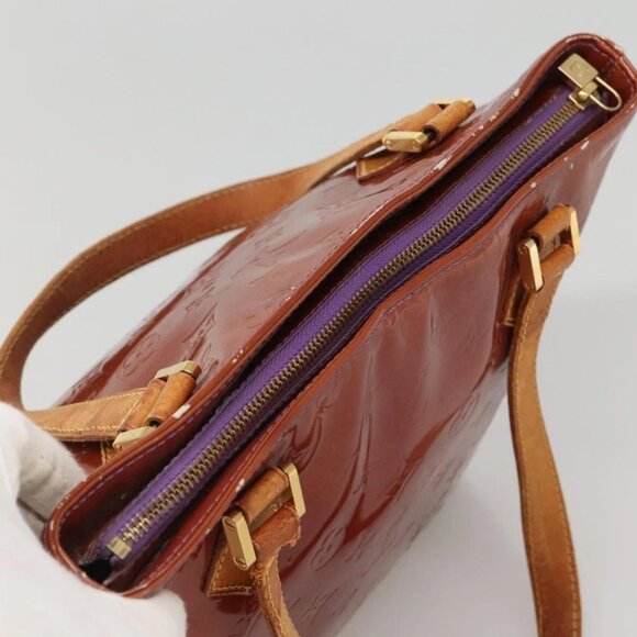 LOUIS VUITTON Monogram Vernis Houston Hand Bag Purple Viole - Picture 5 of 15